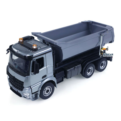 In Stock DoubleE 1/20 6X6 Metal RC Dump Truck E590 003 Electric Lifting Remote Control Tipper Car Model BZ Metal Gears Sounds Lights Battery Motor Radio System RTR