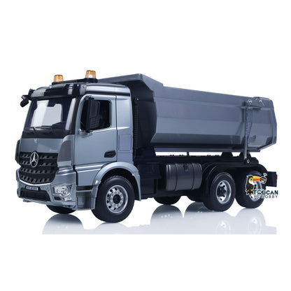 In Stock DoubleE 1/20 6X6 Metal RC Dump Truck E590 003 Electric Lifting Remote Control Tipper Car Model BZ Metal Gears Sounds Lights Battery Motor Radio System RTR