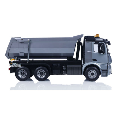 US Stock DoubleE E590 003 1/20 RC Dump Truck 6X6 Electric Lifting Remote Control Tipper Metal Gears Sounds Lights Model Vehicle RTR