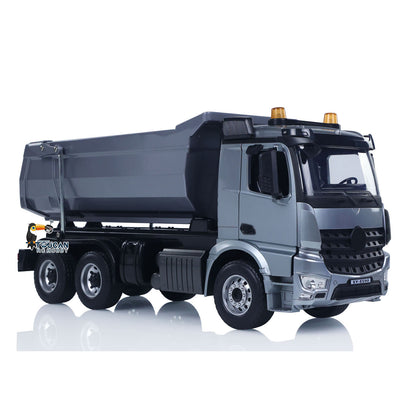 US Stock DoubleE E590 003 1/20 RC Dump Truck 6X6 Electric Lifting Remote Control Tipper BZ Metal Gears Sounds Lights Model Vehicle RTR