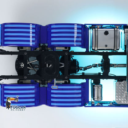 TOUCAN 770S 1/14 Remote Control Tractor Truck 2Speed RTR Model 6x6 Metal Chassis Axle Lock RC Lorry Car Flysky ST8 Radio Smoke