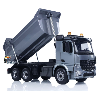 In Stock DoubleE 1/20 6X6 Metal RC Dump Truck E590 003 Electric Lifting Remote Control Tipper Car Model BZ Metal Gears Sounds Lights Battery Motor Radio System RTR