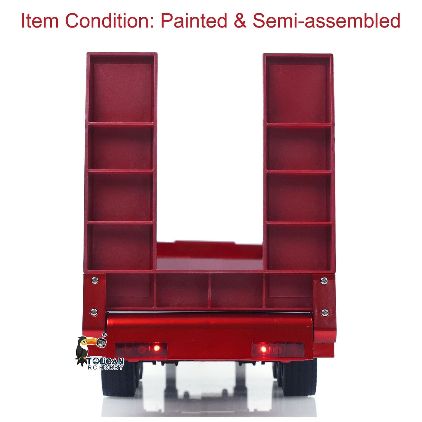 US Stock 3 Axle Plastic Semi Trailer Flatbed 1502 for 1/18 Remote Control Tractor Truck HUINA 1501 RC Lorry Car Model Upgrade Parts