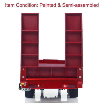US Stock 3 Axle Plastic Semi Trailer Flatbed 1502 for 1/18 Remote Control Tractor Truck HUINA 1501 RC Lorry Car Model Upgrade Parts