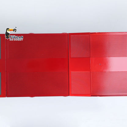 3 Axles Plastic Semi Trailer Flatbed 1502 for 1/18 RC Tractor Truck HUINA 1501 Lorry Car Model Upgrade Parts Electric Tail-Board & Lifting Legs Battery