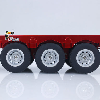 US Stock 3 Axle Plastic Semi Trailer Flatbed 1502 for 1/18 Remote Control Tractor Truck HUINA 1501 RC Lorry Car Model Upgrade Parts
