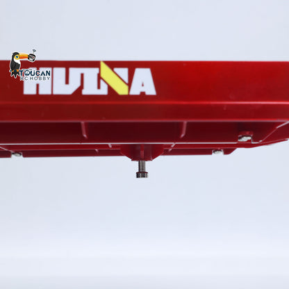 3 Axles Plastic Semi Trailer Flatbed 1502 for 1/18 RC Tractor Truck HUINA 1501 Lorry Car Model Upgrade Parts Electric Tail-Board & Lifting Legs Battery