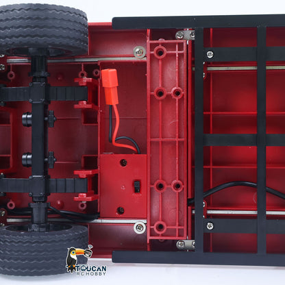Fast Free Shipping 3 Axle Plastic Semi Trailer Flatbed 1502 for 1/18 Remote Control Tractor Truck HUINA 1501 RC Lorry Car Model Upgrade Parts