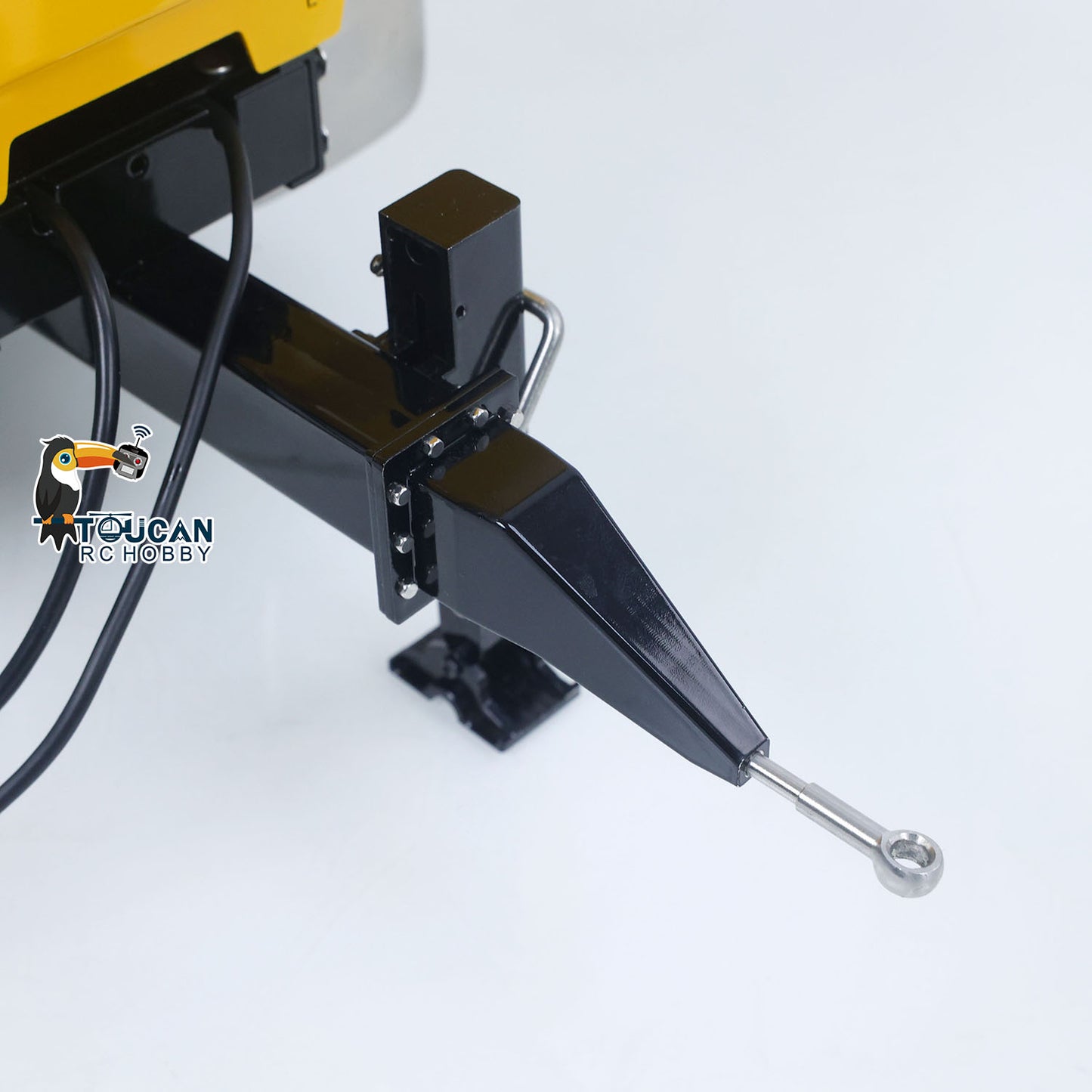 CUT Model 1/14 Metal 2-Axle RC Hydraulic Dump Trailer Air Suspension Light Manual Support Leg for LR914 PRO Remote Control Wheeled Excavator Digger Model