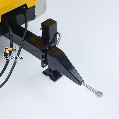 CUT Model 1/14 Metal 2-Axle RC Hydraulic Dump Trailer Air Suspension Light Manual Support Leg for LR914 PRO Remote Control Wheeled Excavator Digger Model