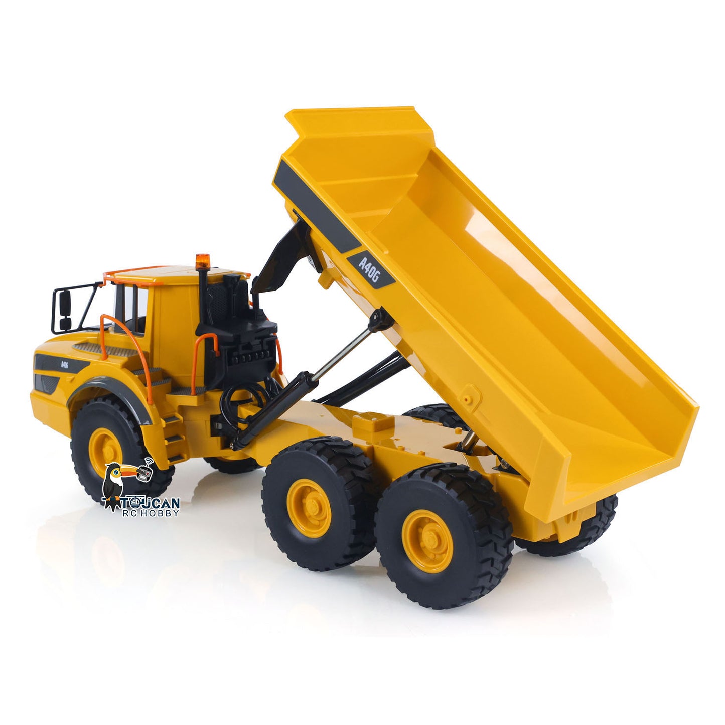 US Stock Plastic DoubleE E591 003 1/20 RC Articulated Dumper 6WD Electric Remote Control Truck VO Motor Battery USB Charging Cable RTR