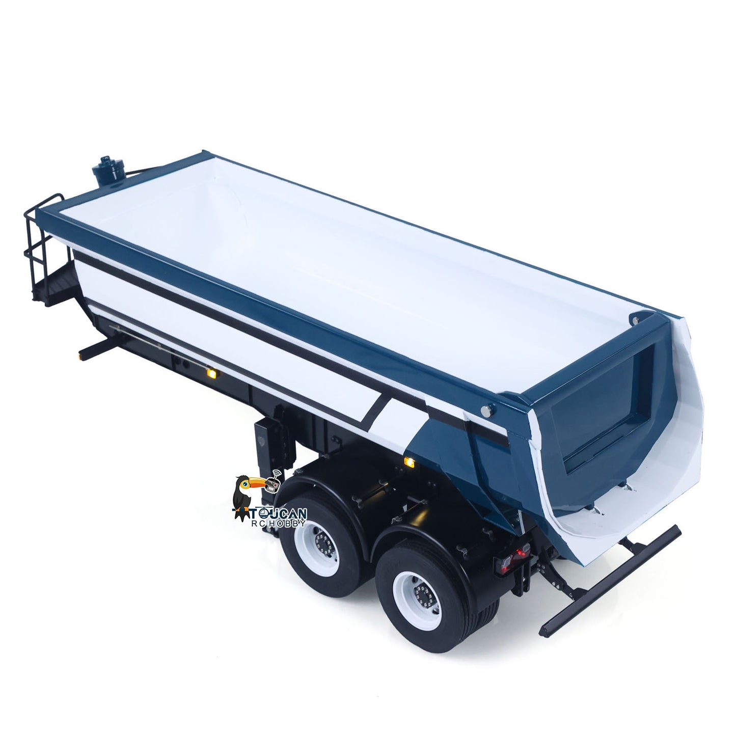 LESU 1/14 RC Metal Hydraulic Dump Trailer Model for DIY Remote Control Tractor Truck Lorry Car Model Pump Electric Support Legs