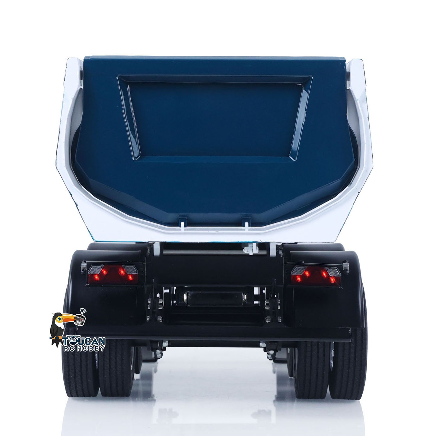 LESU 1/14 RC Metal Hydraulic Dump Trailer Model for DIY Remote Control Tractor Truck Lorry Car Model Pump Electric Support Legs