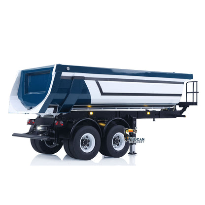 LESU 1/14 RC Metal Hydraulic Dump Trailer Model for DIY Remote Control Tractor Truck Lorry Car Model Pump Electric Support Legs