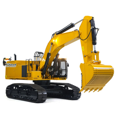 1/8 Metal Remote Control Hydraulic Excavator 390F Heavy Duty 3CH Valves RC Construction Vehicle Models Flysky PL18EV Radio