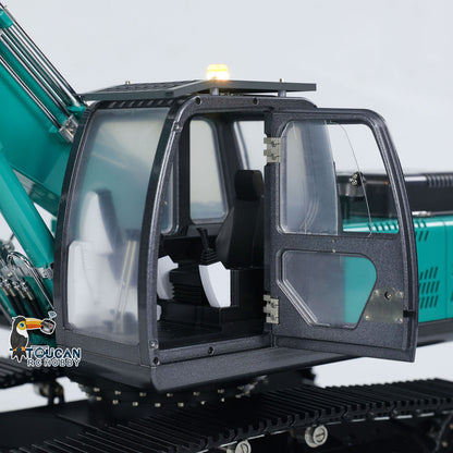 Kabolite K350-200 1/14 Metal RC Hydraulic Excavator RTR 3 Arms PL18EV Lite Controller 10000mAh Battery Light & Sound System Air Filter GPS for Digger Model Collectors