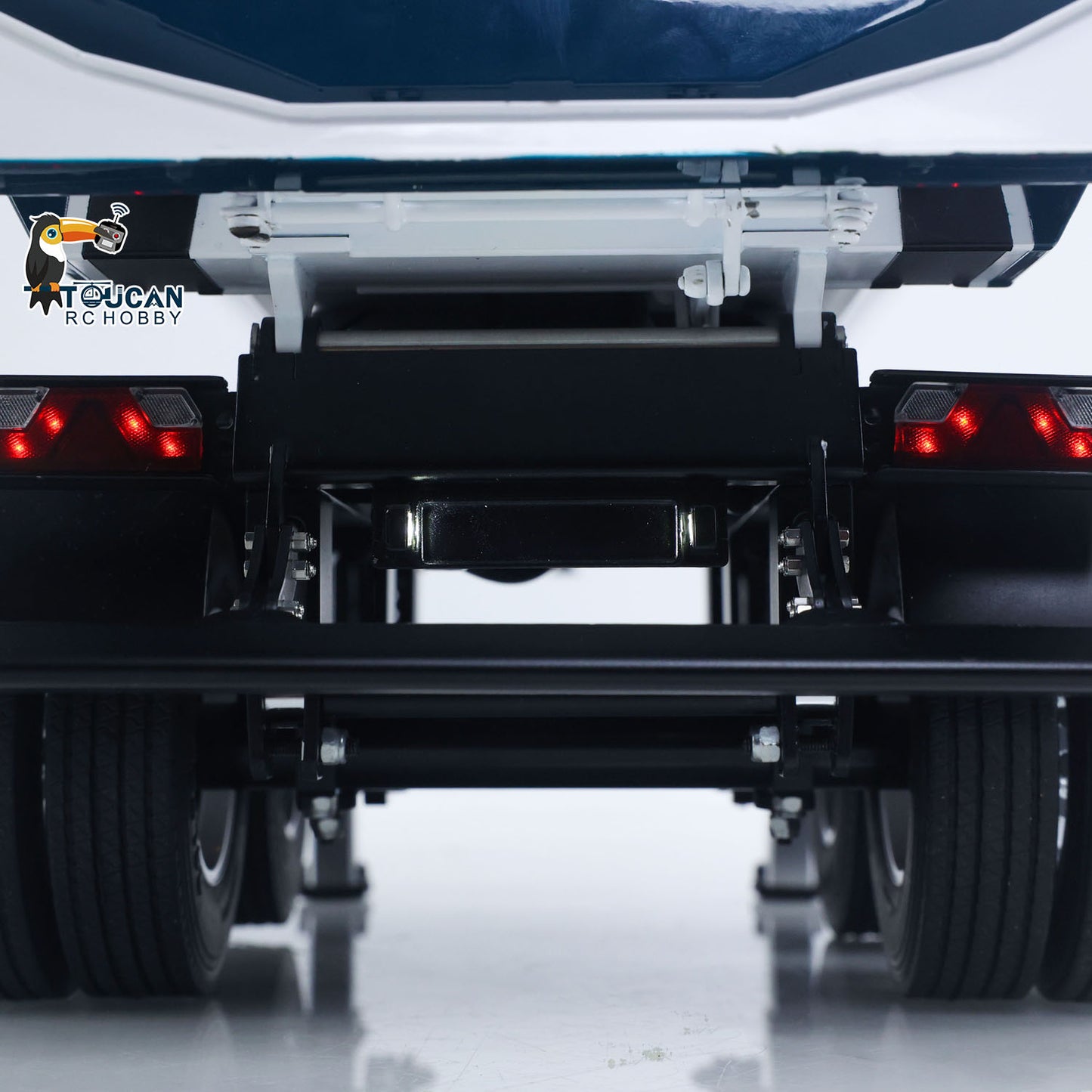 LESU 1/14 RC Metal Hydraulic Dump Trailer Model for DIY Remote Control Tractor Truck Lorry Car Model Pump Electric Support Legs