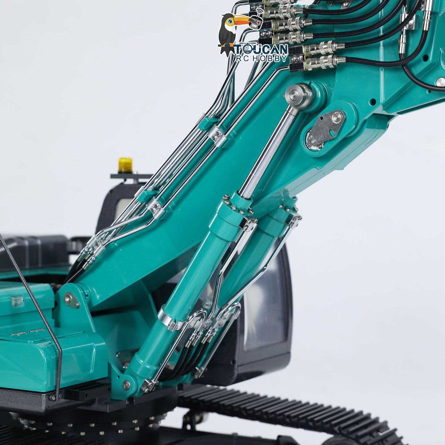 Kabolite K350-200 1/14 Metal RC Hydraulic Excavator RTR 3 Arms PL18EV Lite Controller 10000mAh Battery Light & Sound System Air Filter GPS for Digger Model Collectors
