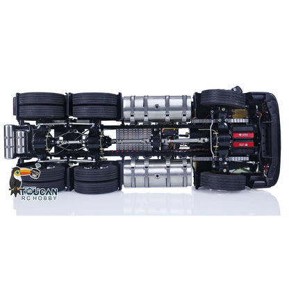 Second-hand LESU 1/14 6x6 RC Tractor Truck 3 Axles Painted Assembled Remote Control Car Model DIY Emulated Vehicle Optional Versions