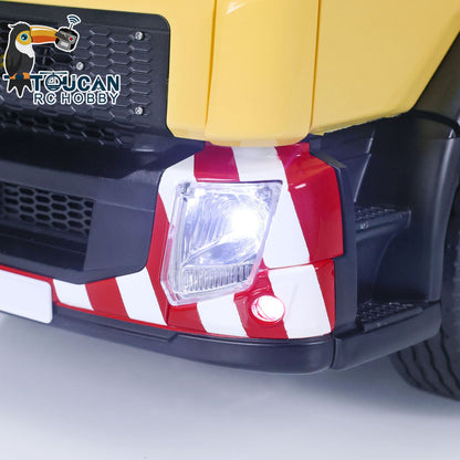 Second-hand LESU 1/14 6x6 RC Tractor Truck 3 Axles Painted Assembled Remote Control Car Model DIY Emulated Vehicle Optional Versions