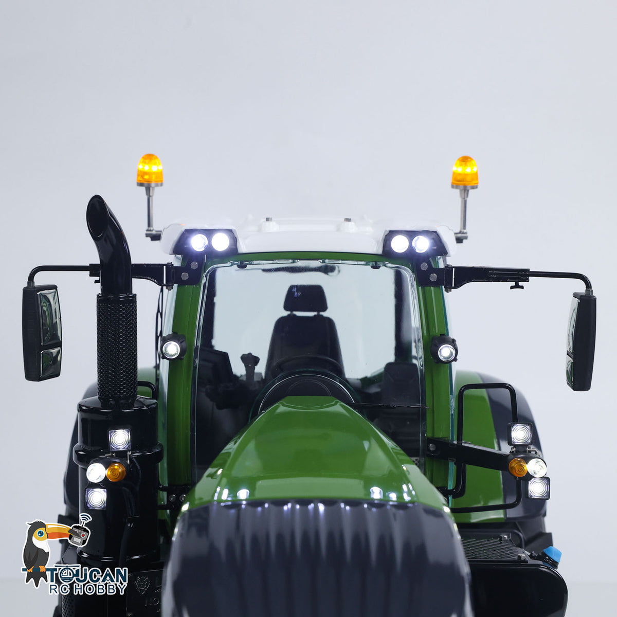 TOUCAN RC HOBBY LESU Metal 1/14 RC Tractor Truck AOUE 1050 4x4 Hydraulic Farm vehicle K500 Seedbed Pre-sowing Soil Preparation Planter Plough Light Sound