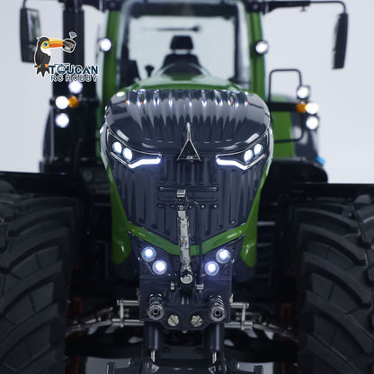 TOUCAN RC HOBBY LESU Metal 1/14 RC Tractor Truck AOUE 1050 4x4 Hydraulic Farm vehicle K500 Seedbed Pre-sowing Soil Preparation Planter Plough Light Sound