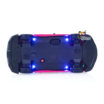 10KM/H JXC SP4301 1/43 Remote Control Drifting Car AWD RC Vehicle Model RTR Light System Motor 9A ESC Servo Battery No Sounds