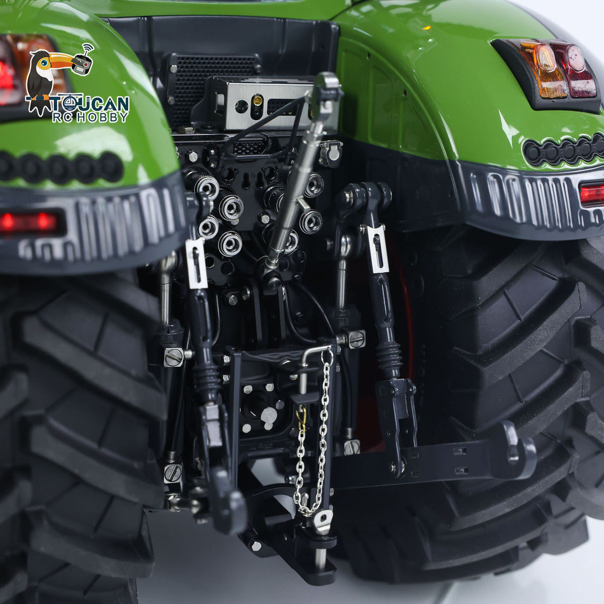 TOUCAN RC HOBBY LESU Metal 1/14 RC Tractor Truck AOUE 1050 4x4 Hydraulic Farm vehicle K500 Seedbed Pre-sowing Soil Preparation Planter Plough Light Sound