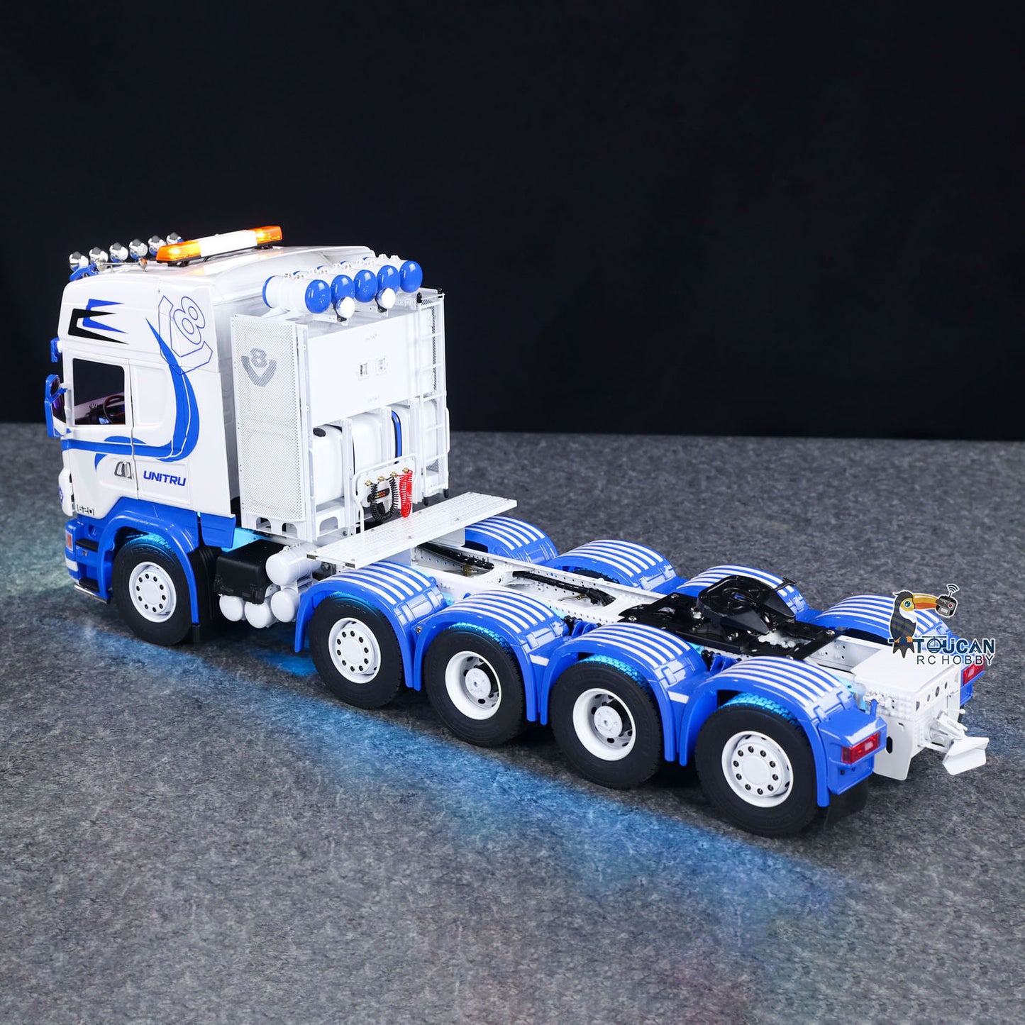 In Stock Unitru 04 10x10 Metal Chassis SC 3Speed 1/14 RC Tractor Truck RTR Remote Control Lorry Car Smoke Light Sound ST8 Radio Battery