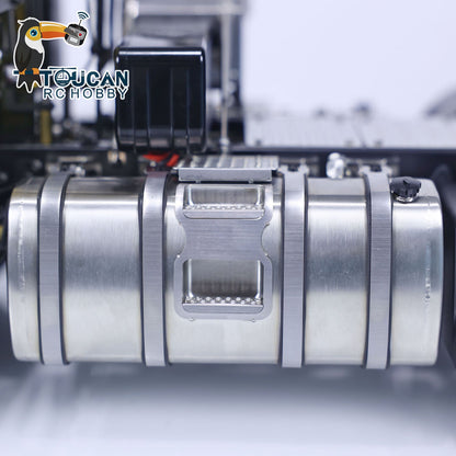 Second-hand LESU 1/14 6x6 RC Tractor Truck 3 Axles Painted Assembled Remote Control Car Model DIY Emulated Vehicle Optional Versions