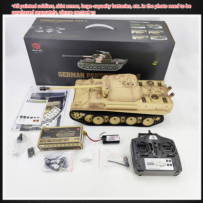 Henglong RTR 1/16 7.0 RC Tank German Panther G 3879 Steel Gearbox BB IR Sound Smoking 2.4G Radio 1800MAH Battery 320 Degree