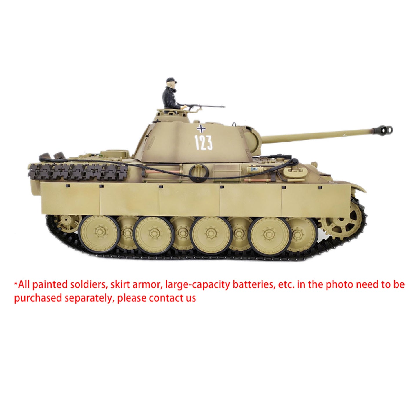 Henglong RTR 1/16 7.0 RC Tank German Panther G 3879 Steel Gearbox BB IR Sound Smoking 2.4G Radio 1800MAH Battery 320 Degree