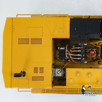 1/8 Metal Remote Control Hydraulic Excavator 390F Heavy Duty 3CH Valves RC Construction Vehicle Models Flysky PL18EV Radio