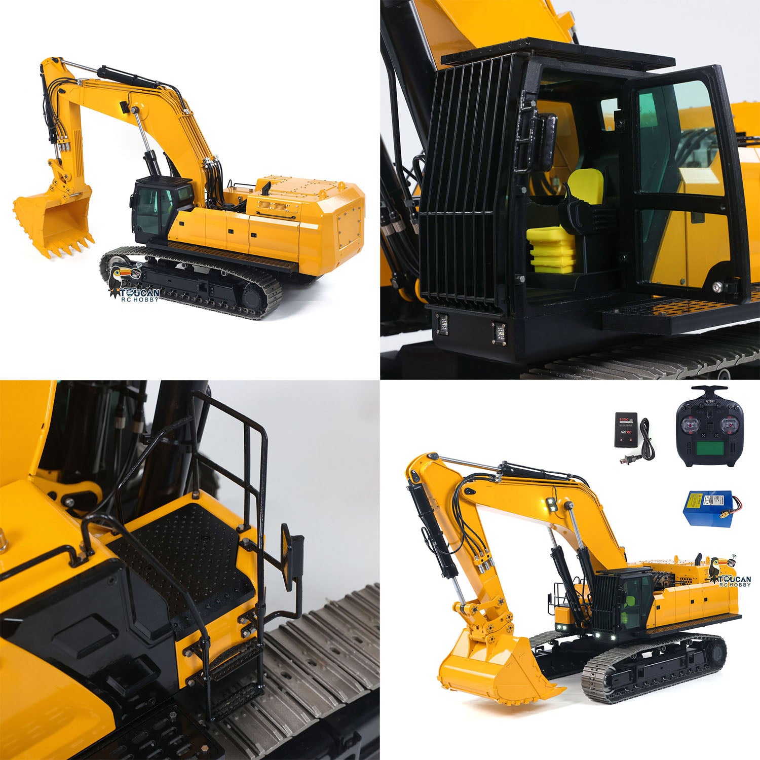 GZJCModel 395F 1/12 Metal RC Excavator RTR Dual Pump Hydraulic