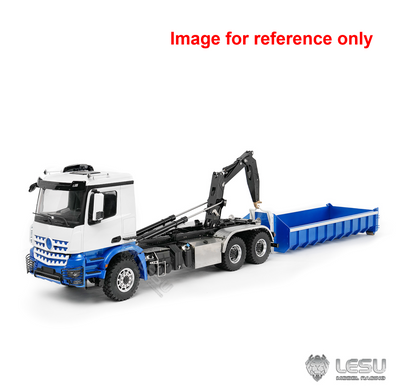 LESU Z0100 1/14 6x6 Metal Hydraulic RC Roll Off Dump Truck with Folding Hook Lift 3 Speed Transmission Differential Lock Light Sound