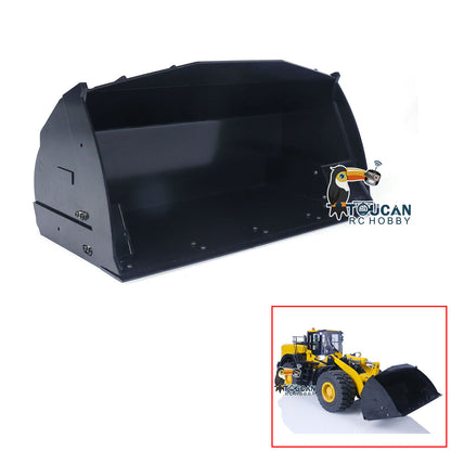 TOUCAN RC HOBBY MTModel Metal Tiltable Dozer Blade Reversible Bucket Fork Root Rake Sorting Grapple for 1/14 WA480 E260L Remote Control Loader DIY Parts