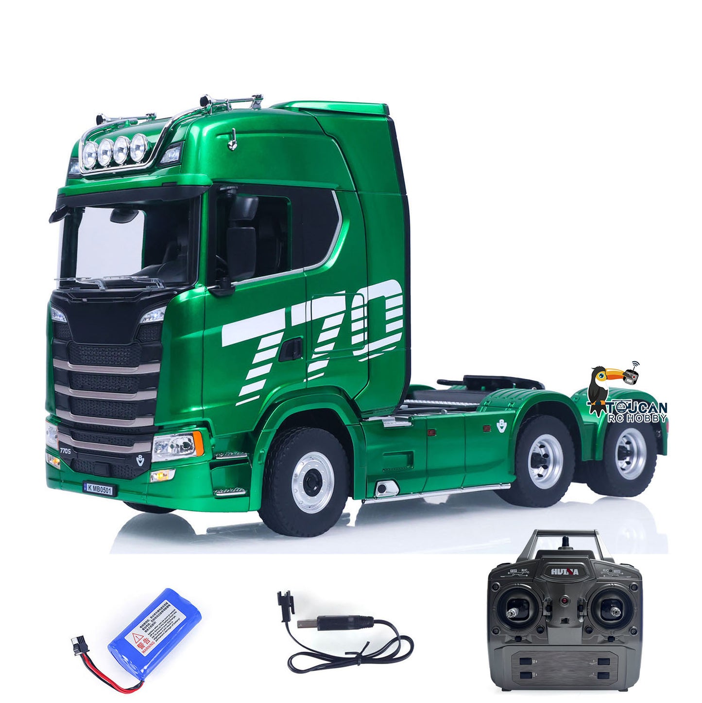 HUINA 1501PRO/1302A 770S 1/18 1/24 Plastic 6*4 RC Tractor Truck Remote Control Lorry Vehicle Light Sound Optional 3Axle Plastic Semi Flatbed Trailer