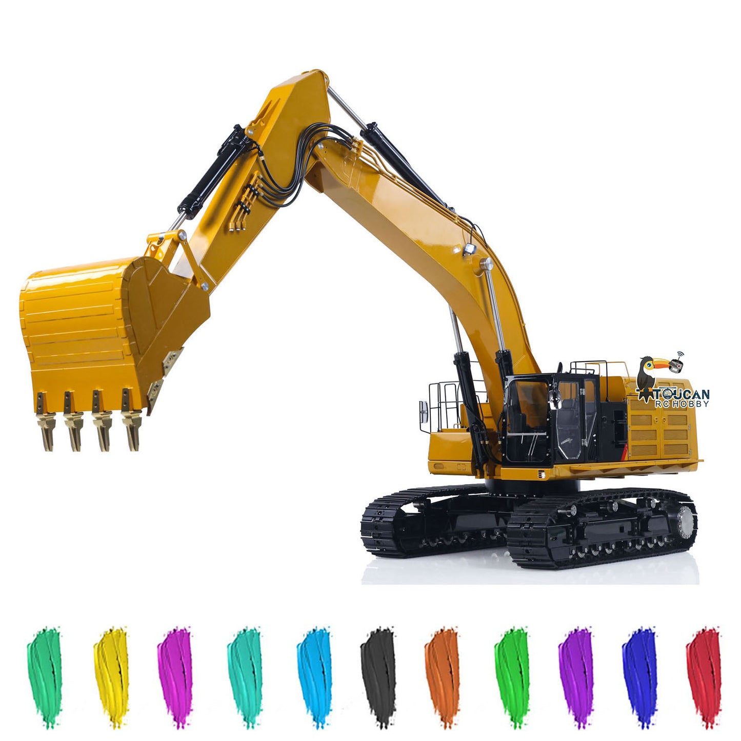 In Stock LESU C374F 1/14 Hydraulic RC Heavy Excavator Metal Radio Controlled Digger Paladin PL18EV LITE 6CH Valve Brushless Motor Pump