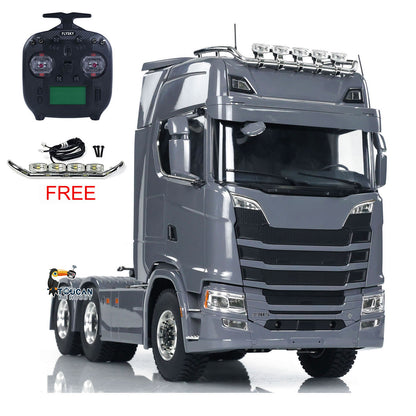 TOUCAN RC HOBBY MD 1/14 6x6 Metal RC Tractor Truck 770S Remote Control Car Model 2 Speed Transmission Metal Chassis FlySky ST8  CNC Differential Lock Axles Sound Light Motor Servo ESC