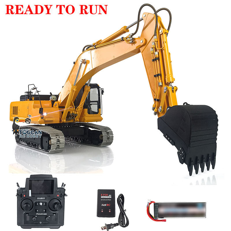 LESU PC360 1/14 Metal RC Excavator B0002 RTR Steel Alloy Hydraulic Digger Model 8MPa Oil Pump System Lighting FlySky PL18EV Lite Controller for Hobby Collectors