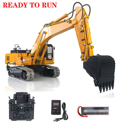 LESU PC360 1/14 Metal RC Excavator B0002 RTR Steel Alloy Hydraulic Digger Model 8MPa Oil Pump System Lighting FlySky PL18EV Lite Controller for Hobby Collectors