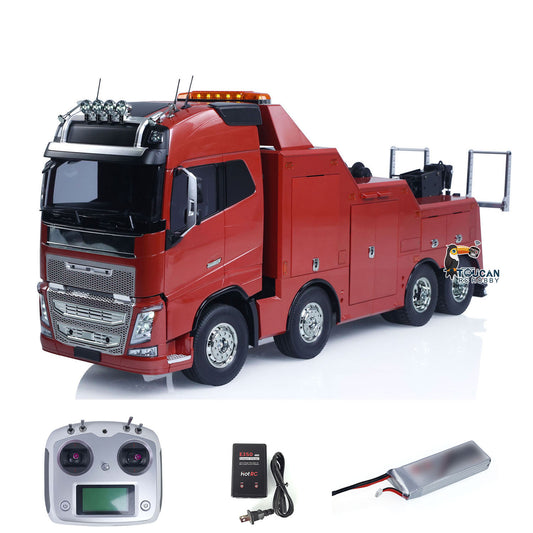 Customized DIY TAMIYA 56362 1/14 8x4 RC Wrecker Tow Truck Rescue Car FH16 RTR Electric Recovery Vehicles I6S Radio Battery Sound