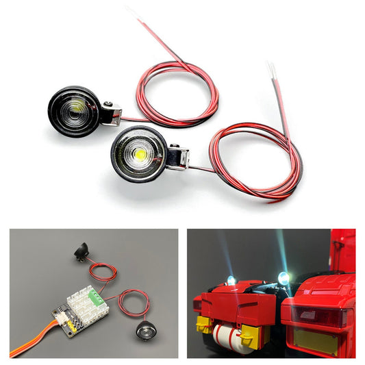 Plastic Spotlight 2.2V-3V LED Lamp for 1/10 RC Crawler Off Road Vehicles DIY 1/14 RC Tractor Truck Dumper Lorry Loader Excavator