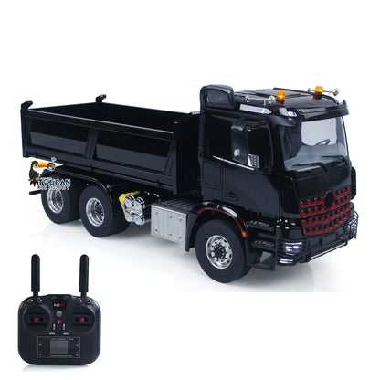 In Stock MDMODEL 3348 6x6 Metal Chassis 1/14 RC Hydraulic Dump Truck Remote Control Tipper 2Speed Gearbox Light Sound HotRC Radio