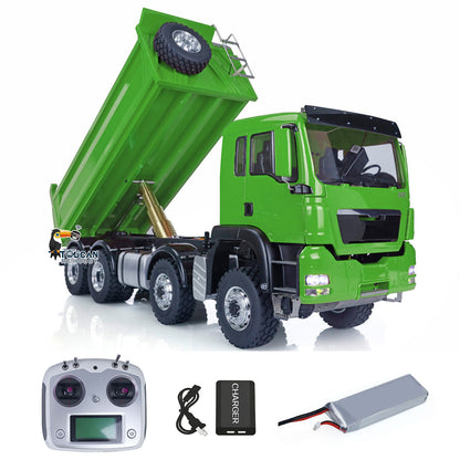 LESU 1/14 8x8 Metal Hydraulic RC Dump Truck 20130011 RTR Tipper Model FlySky I6S Radio Controller 2 Speed Transmission Brushless Motor Sound System