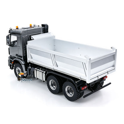 MD 1/14 6*6 Metal RC Hydraulic Dumper Truck 3348 2025Type 6WD Radio Controlled Tipper Lorry Car Model Metal Chassis 2Speed Gearbox Light Sound ESC Motor