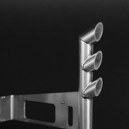 LESU Metal Spare Parts Hook Exhaust Pipe Tail Beam for 1/14 RC Tractor Cars Remote Control Truck DIY Model