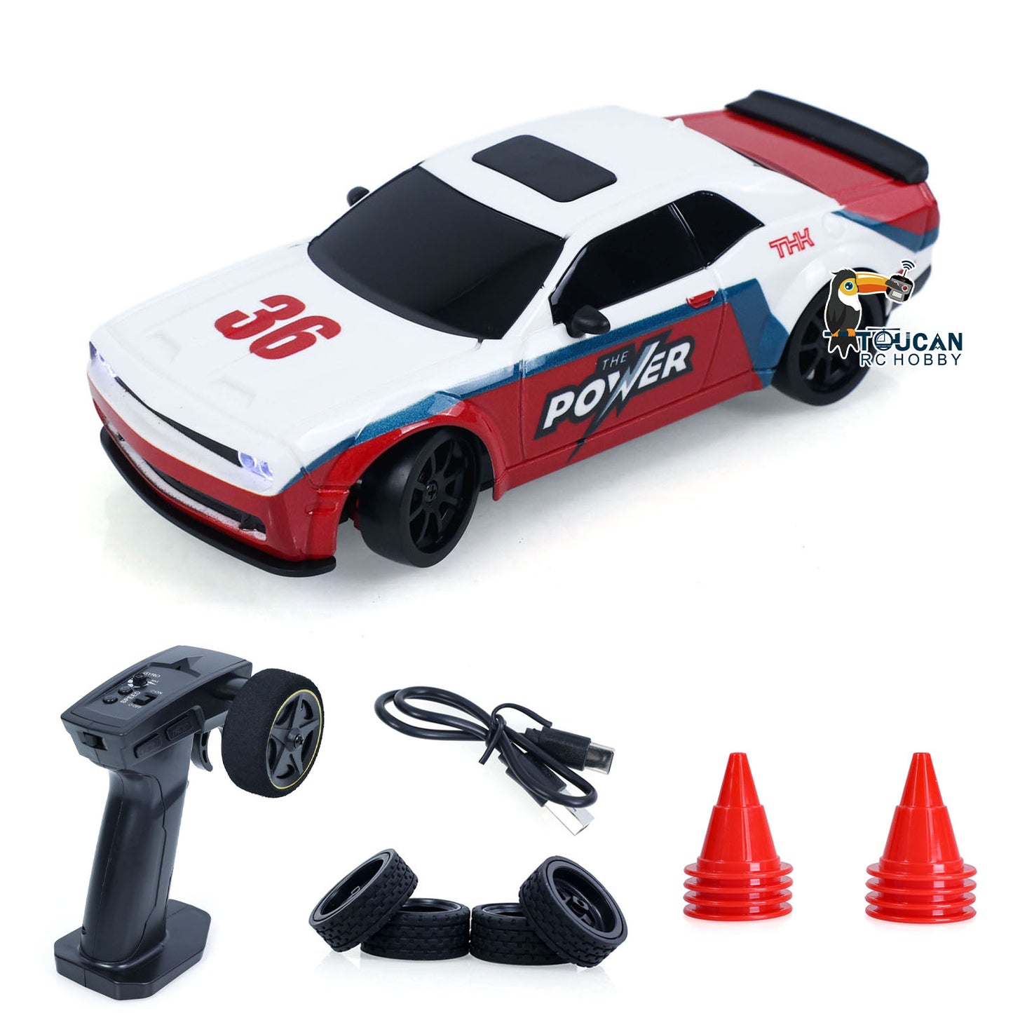 JIABAILE 3612 4WD Plastic 1/36 RC Drift Car Gyroscope Indoor Outdoor Mini Racing Vehicles Model LED Lights Battery 2.4G Radio