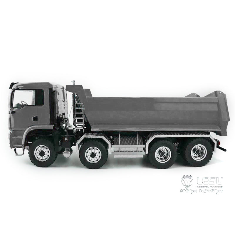 LESU TGS Cabin 1/14 8*8/6*6 Metal RC Dumper Truck Hydraulic Contruction Vehicle 540 Brushed Motor Light Sound for Professional Model Hobbyists