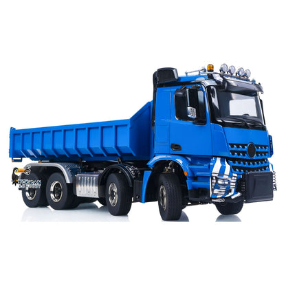 1/14 Remote Control Hydraulic Full Dumper 8*8 5 Valves RC Roll On Off Tipper Engineering Vehicle Differential Locks No Charger